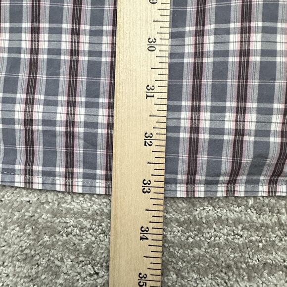 Cinch Shirt Mens XL Gray Pink Plaid Button Down Long Sleeve Western Rodeo Cowboy - Picture 12 of 12